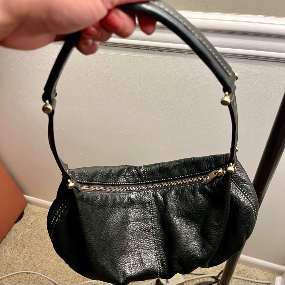 Liz Claiborne Black Shoulder Bag Structured Design